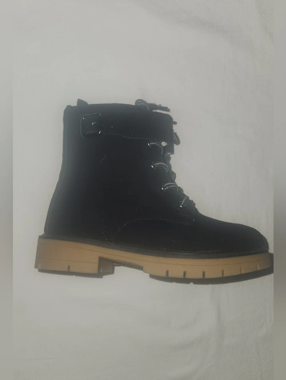 Dream Pairs Black Lace-Up Faux Suede Ankle Boots Toddler Girls Size 13